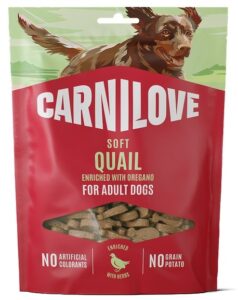 Ласощі для собак Carnilove Soft Snack Quail with Oregano з перепілкою й орегано 200 г