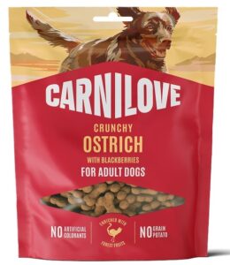 Ласощі для собак Carnilove Crunchy Snack зі страусом та ожиною 200г