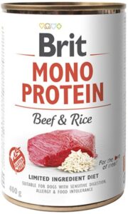 Вологий корм для собак Brit Mono Protein для собак з яловичиною та рисом 400 г