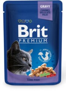 Brit Premium Cat Cod Fish - вологий корм для котів з тріскою 100 г