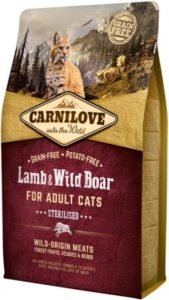 Carnilove Lamb & Wild Boar Sterilised - корм для стерилізованих котів ягня та дикий кабан