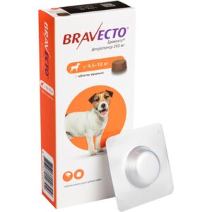 Таблетки для собак від бліх та кліщів «Bravecto» (Бравекто) 4,5-10 кг
