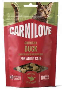 Ласощі для котів Carnilove Cat Crunchy Snack з качкою та малиною 50 г