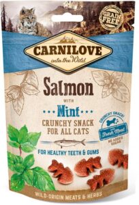 Ласощі для котів Carnilove Cat Crunchy Snack з лососем і м’ятою для котів