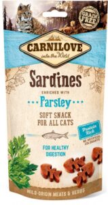 Ласощі для котів Carnilove Cat Soft Snack із сардиною та петрушкою для котів
