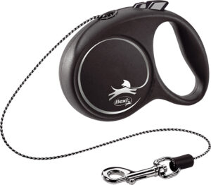 Повідець-рулетка Flexi Black Design XS 3м до 8 кг, трос