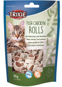Ласощі для котів Trixie Роли з куркою та сайдою для котів
