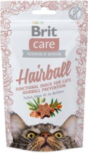 Ласощі для котів Brit Care Hairball з качкою для профілактики утворення шерстяних грудок 50 г