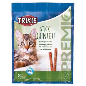 Ласощі для котів Trixie Premio Stick Quintett з домашньою птицею та печінкою для котів