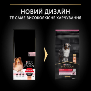 Сухий корм для собак середніх порід із чутливим травленням Purina ProPlan Medium Sensitive лосось 14 кг