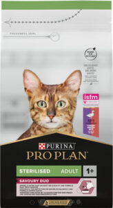 Сухий корм для стерилізованих котів Purina Pro Plan Sterilised 1+ з качкою і печінкою