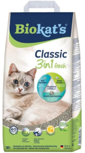 Наповнювач туалета для котів Biokat's Classic Fresh 3in1  (бентонітовий)
