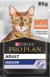 Вологий корм пауч для котів Purina Pro Plan Adult Indoor Salmon 85 г (лосось)