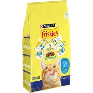 Сухий корм для стерилізованих котів Purina Friskies лосось та овочі