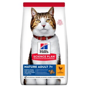 Сухий корм для зрілих котів 7+ років Hill's Science Plan Mature Adult 7+ з куркою