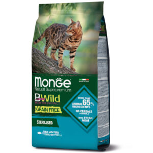 Сухий корм для стерилізованих котів MONGE CAT BWILD GR.FREE Sterilised тунець 1.5 кг