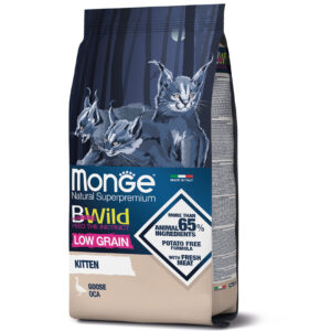 Сухий корм для кошенят MONGE CAT BWILD LOW GRAIN Kitten м'ясо гусака 1.5 кг