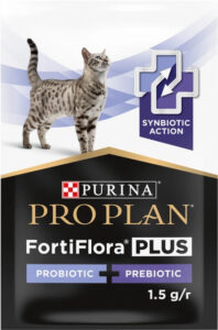 Пробіотик з пребіотиком для котів та кошенят Purina Pro Plan FortiFlora Plus для підтримання міклофлори кишечника 30 x 1.5 г
