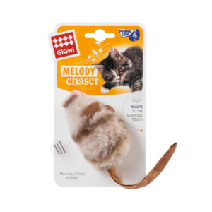 Іграшка для котів Мишка з електронним чіпом GiGwi Melody chaser, штучне хутро, 9 см