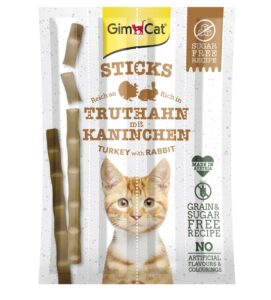 М’ясні палички для кішок GimCat індичка та кролик, 4 шт