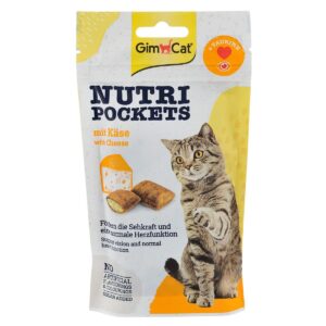 Вітамінні ласощі для котів GimCat Nutri Pockets сир з таурином, 60 г