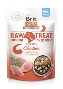 Ласощі для котів Brit Raw Treat Indoor & Antistress Freeze-dried з куркою, 40 г