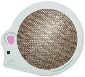 Дряпка для кошенят Trixie картонна в формі миші з котячою м'ятою 35х2,5х29,5 см біла