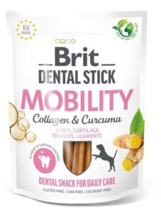 Ласощі для собак Brit Dental Stick Mobility для мобільності суглобів колаген та куркума 7 шт