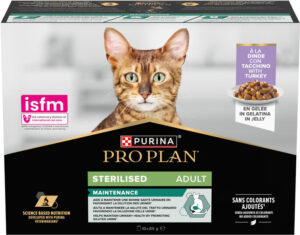 Вологий корм для стерилізованих котів Purina Pro Plan Sterilised індичка Мультипак 10 х 85 г