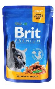 Brit Premium Salmon & Trout pouch - вологий корм для котів з лососем і фореллю 100 г