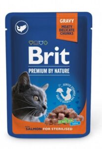 Brit Premium Salmon for Sterilised - вологий корм для стерилізованих котів з лососем 100 г