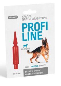 Краплі Provet PROFILINE для собак 20-40 кг інсектоакарицид 1 піпетка по 3 мл