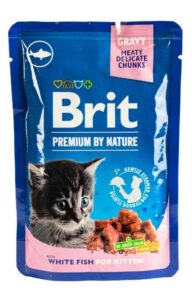 Brit Premium White fish for Kitten - вологий корм для кошенят з білою рибою 100 г