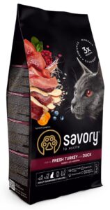 Savory Adult Cat Steril Fresh Turkey and Duck - корм для стерилізованих котів з індичкою та качкою