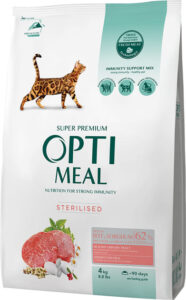 Optimeal Cat Adult Sterilised Beef & Sorghum - корм для стерилізованих кішок з яловичиною