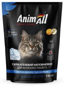 Силікагелевий наповнювач для котячого туалету AnimAll Блакитний аквамарин 7,6л