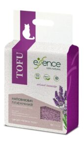 Наповнювач гігієнічний з тофу Essence для котячого туалету натуральний з ароматом лаванди гранула 2 мм 6 л
