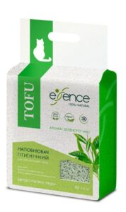 Наповнювач гігієнічний з тофу Essence для котячого туалету натуральний з ароматом зеленого чаю гранула 2 мм 6 л