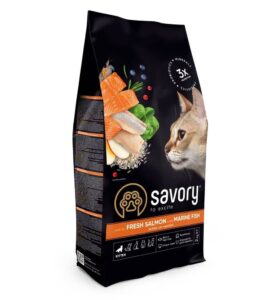 Savory Kitten rich in Fresh Salmon with Marine Fish - сухий корм для кошенят всіх порід зі свіжим лососем та морською рибою