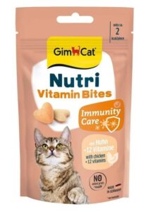 Вітаміни GimCat Nutri Vitamin Bites для дорослих котів мультивітаміни 40 г