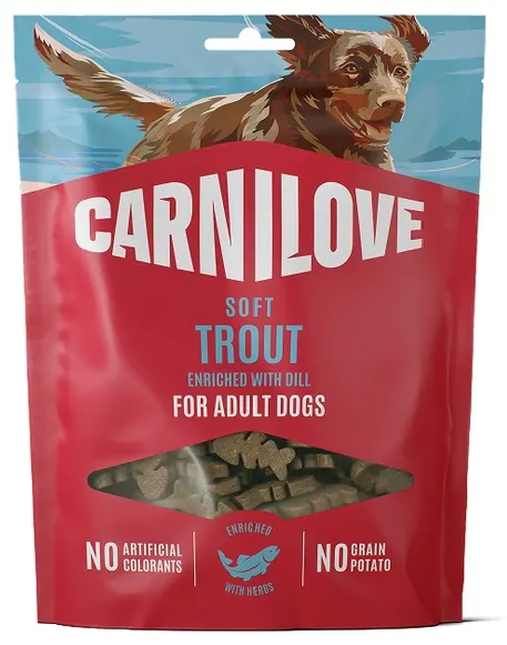 Ласощі для собак Carnilove Soft Snack Trout with Dill з фореллю і кропом 200г