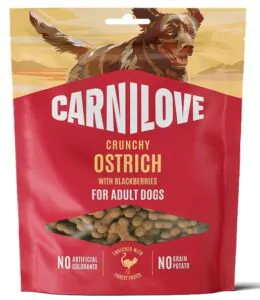 Ласощі для собак Carnilove Crunchy Snack зі страусом та ожиною 200г