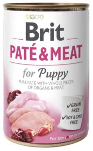 Вологий корм для цуценят Brit Care Pate and Meat з куркою та індичкою 400 г