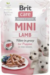 Вологий корм для цуценят Brit Care Mini філе з ягням в соусі 85 г