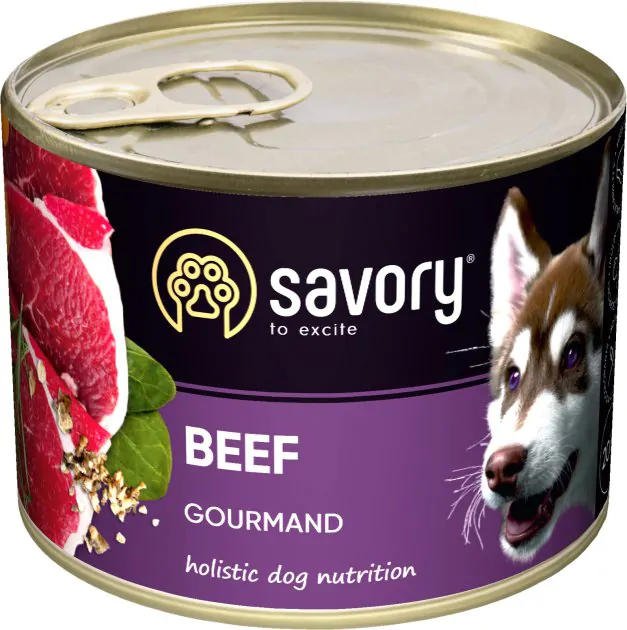 Savory Dog Gourmand Beef - вологий корм для собак з яловичиною