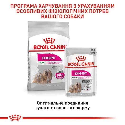 Сухий корм для собак дрібних порід Royal Canin Mini Exigent від 10 міс