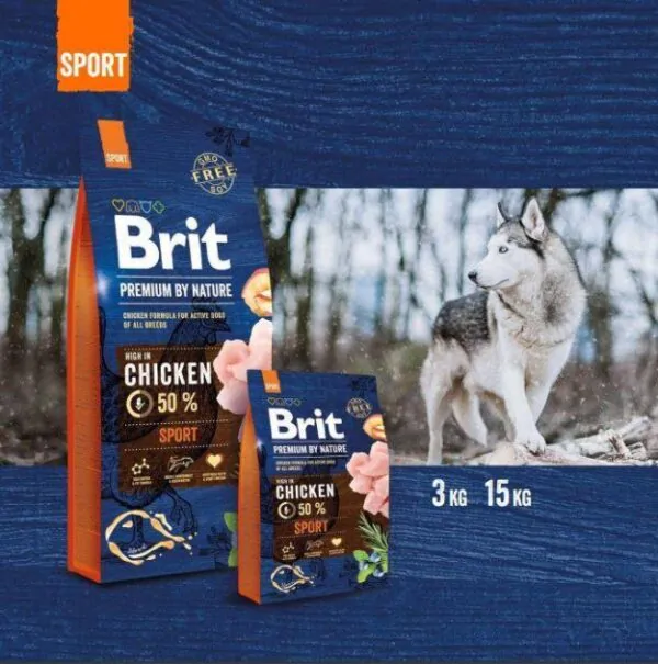 Brit Premium Dog Sport - сухий корм для собак з куркою