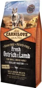 Carnilove Dog Fresh Adult Small Breed Ostrich & Lamb - корм для собак дрібних порід зі страусом та ягням