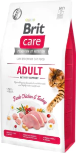 Brit Care Cat GF Adult Activity Support - корм для котів з куркою та індичкою