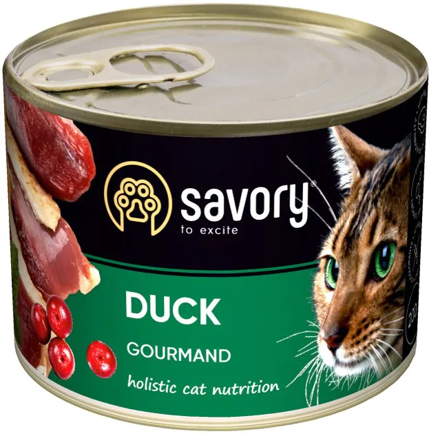 Savory Cat Can Adult Duck - вологий корм для котів з качкою